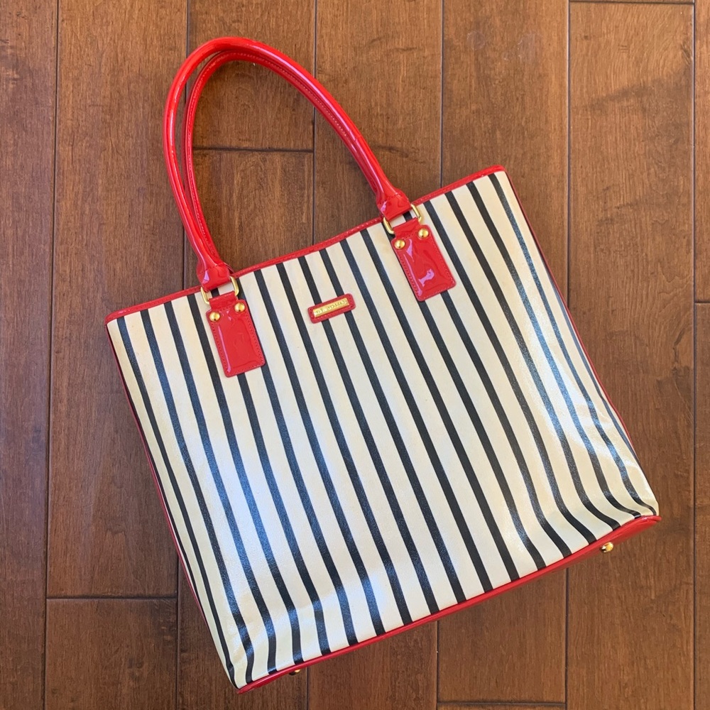 St. John Striped Tote Bag
